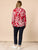 Moulin Rouge Floral Print Shirt By Threadz - Red