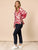 Moulin Rouge Floral Print Shirt By Threadz - Red