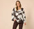 Toulouse Floral Print Top - Coffee Ivory