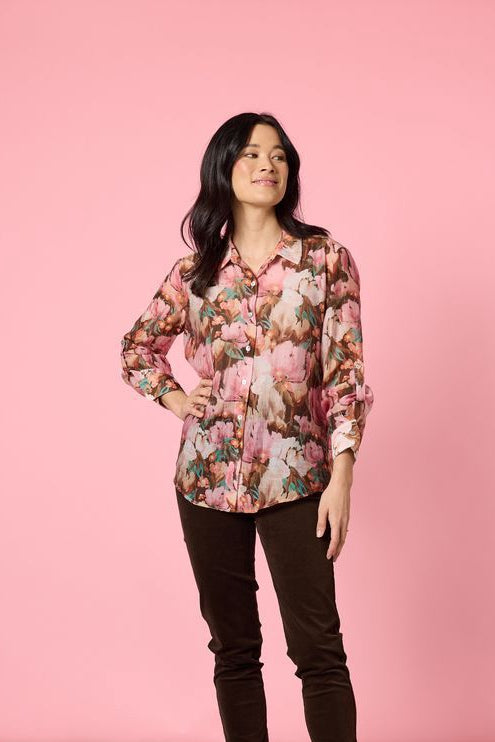 Dakota Print Shirt By Gordon Smith -  Blush Multi