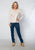 Computer Knit Round Neck Sweater - Taupe