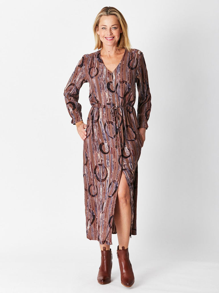 Drawstring Dress - Chocolate