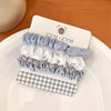 3pcs Vintage Elegant Fabric Hair Rope Set - Blue
