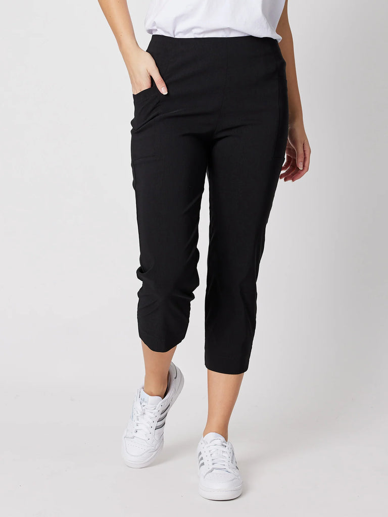 Zara Stretch Pant By Threadz - Black