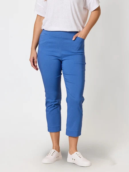 Zara Stretch Pant By Threadz - Blue