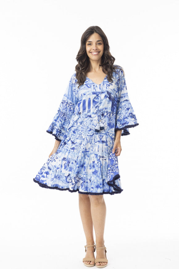 Okayama Frill Dress By Orientique