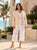 Fringe Linen Blend Jacket By Orientique - Sand