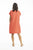 Linen Cap Sleeve Shift Dress - Coral