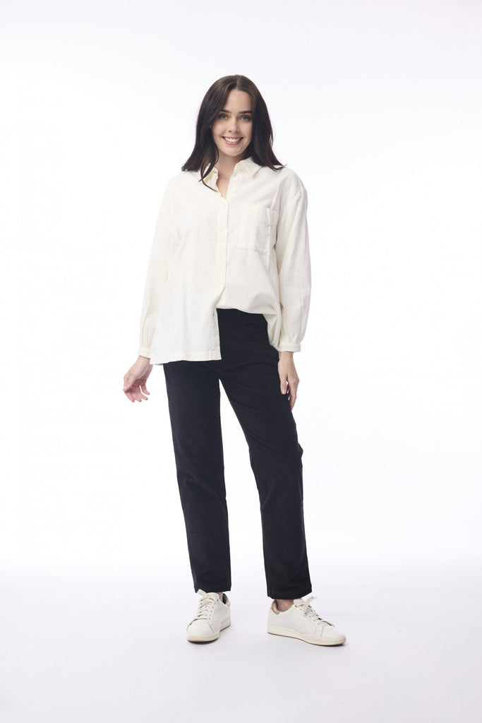 Cord Jeans By Orientique - Black