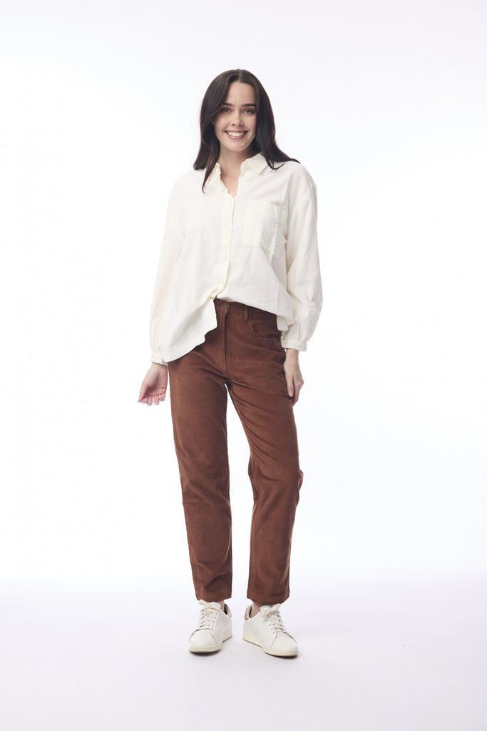 Cord Jeans By Orientique - Tan