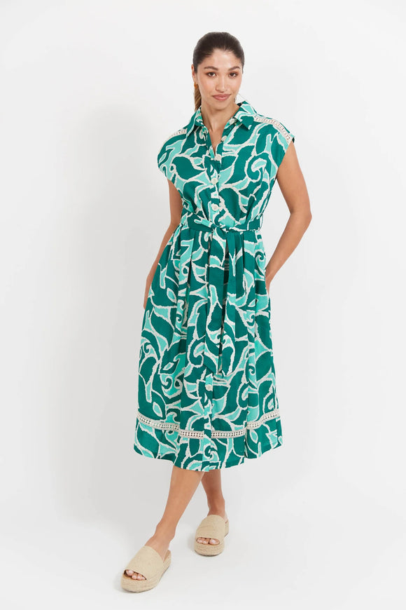 Santos Sleeveless Shirt Dress - Amazon