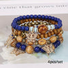 Bohemian Wooden Bead Bracelet - Blue