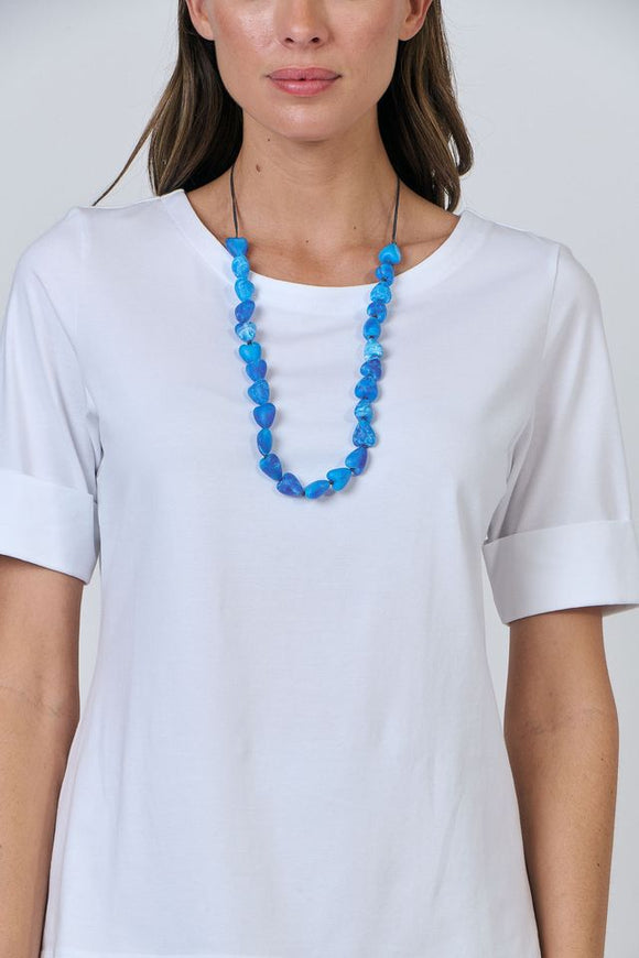 Namastai Resin Necklace - Blue