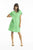 Linen Cap Sleeve Shift Dress - Parrot