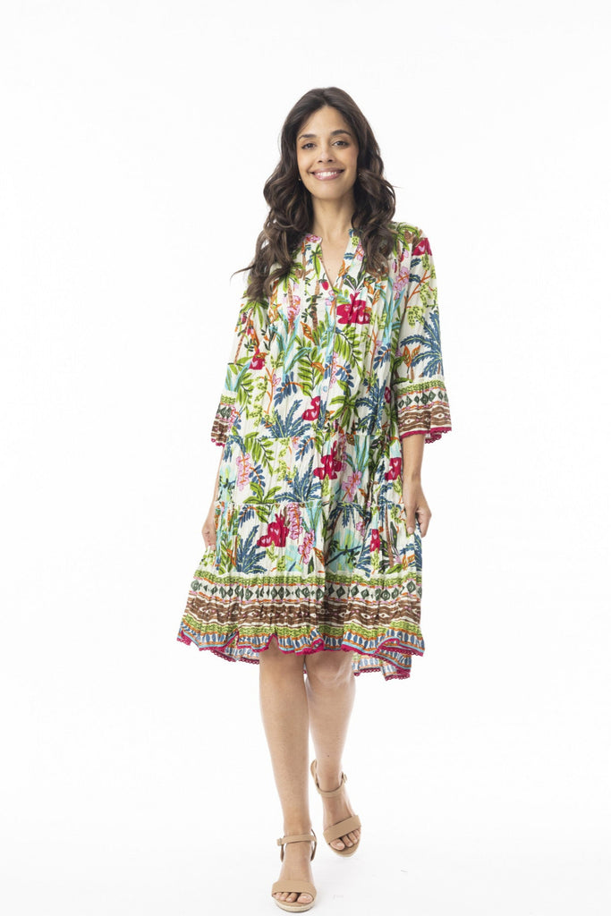 Ovahe Pleated Dress By Orientique
