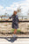 Maya Button V Neck Layer Dress By One Summer - Navy
