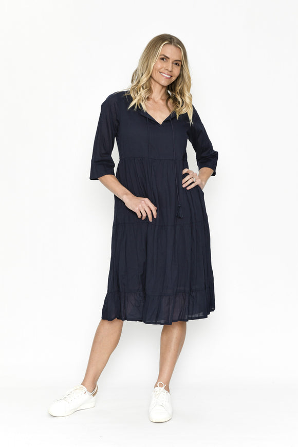 Amber Dress By One Summer - Navy