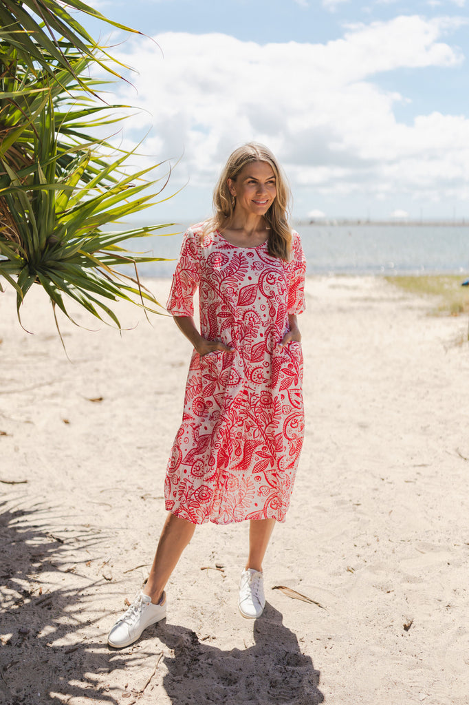Yvonne Dress By One Summer - Red