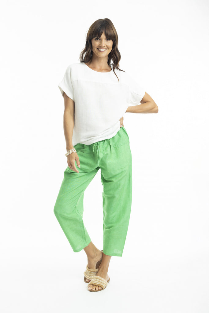 Classic Linen Pant - Parrot