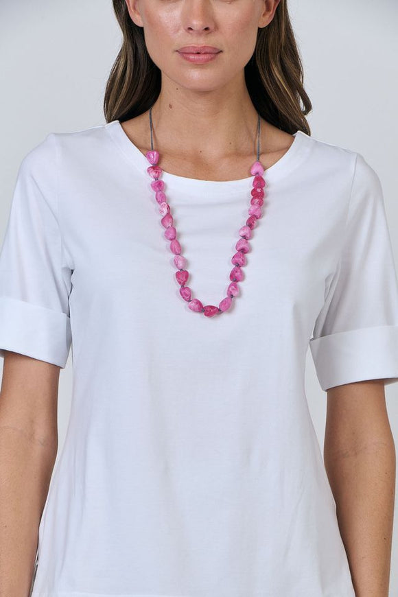 Namastai Resin Necklace - Pink
