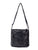 Tamborine Multi Compartment Leather X Body Bag - Black