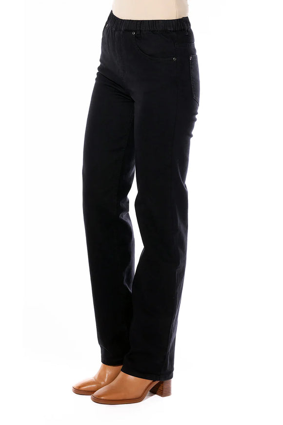 Wider Leg Jean By Cafe Latte - Black