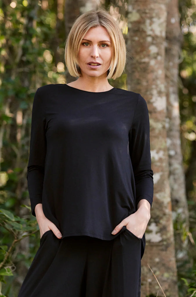 Cara Long Sleeve Top By Tani - Black