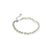 Pearl Knotted Bracelet - Rhodium/Cream