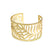 Metal Leaf Cuff Bangle - Matte Gold