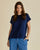 Shirley Short Sleeve Tee By Betty Basics - Navy