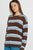 Natasha Knit Top By Betty Basics - Chocolate/Blue/Pink Stripe