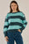 Leonie Knit Sweater By Betty Basics - Teal Green/Blue Stripe