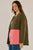 Quincy Jacket By Betty Basics - Khaki/Pink