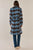 Britney Coat By Betty Basics - Blue/Chocolate Check