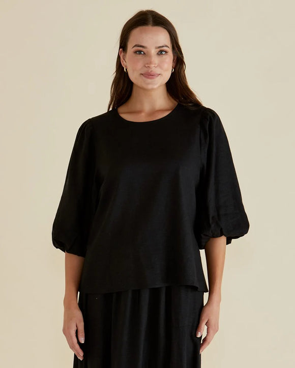 Belize Blouse By Betty Basics - Black