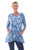 Print Tunic Top By Cafe Latte - Navy Garden