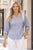 Bella Stripe Shirt By Renoma - Sky