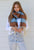 Winter Scarf - Blue/Tan