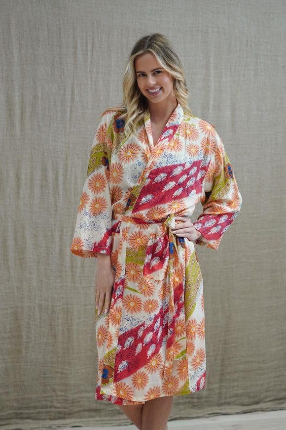 Wildflowers Freya Cotton Kimono By Linens Unlimited