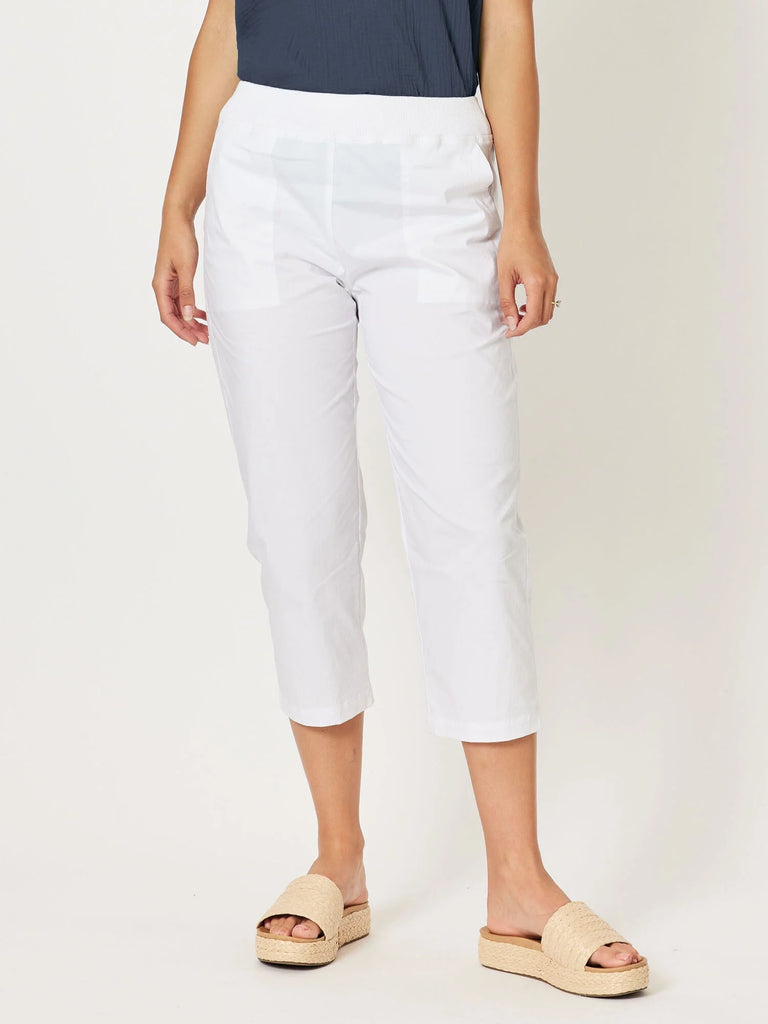 Santorini Cotton Pant By Threadz - White