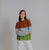 Block Stripe Pullover By Bella - Cinnamon/Leaf Green