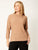 Knit Core Loose Cowl Top By Cordelia St - Beige