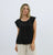 Gemma Sleeveless Linen Top - Black
