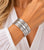 Zinc Alloy Hinged Bangle - Rhodium Plated