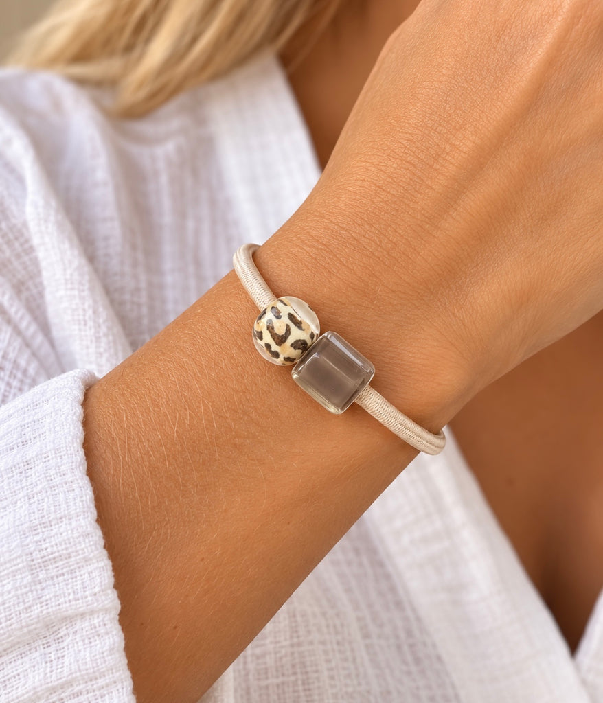Zsiska Bliss Bracelet – Cream Leopard