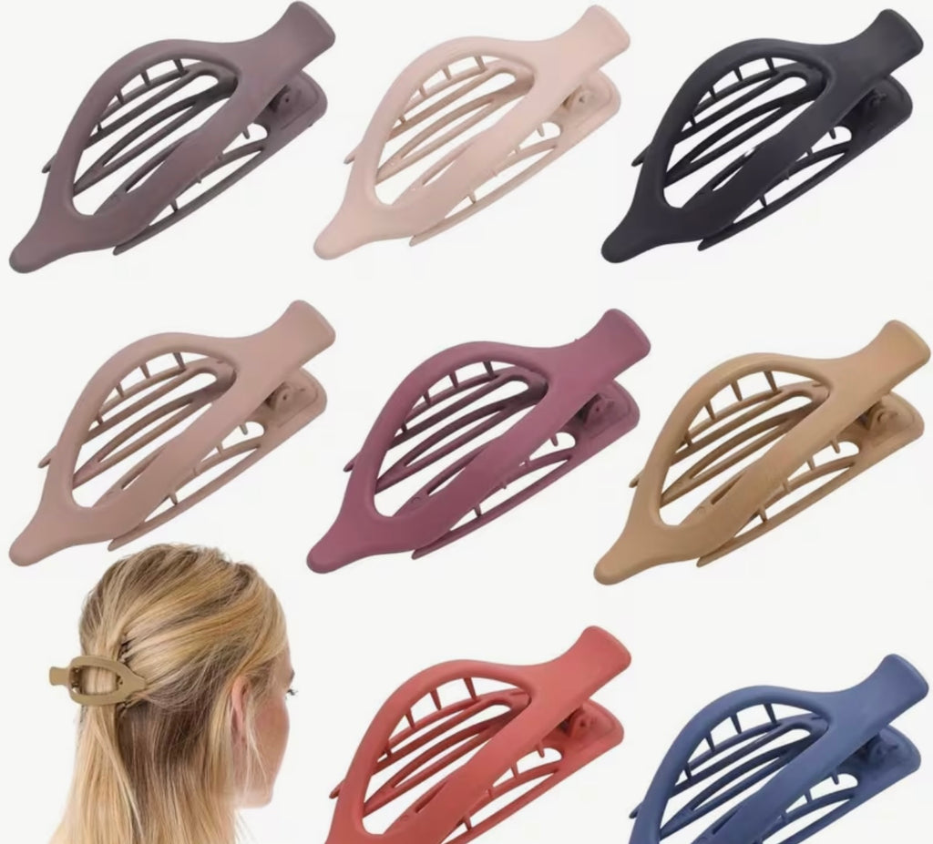 Flat Style Flat Hair Clip - Chocolate