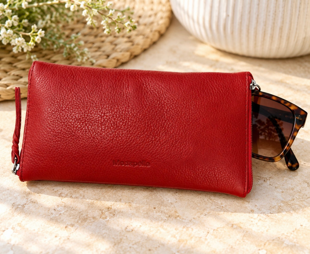 Leather Optical/Phone Case By Modapelle - Red