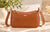 Small Crossbody Vegan Leather Bag - Brown