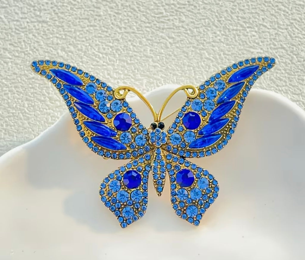 Butterfly Brooch - Blue