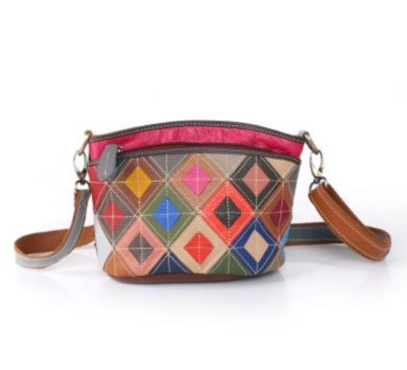 Leather Patchwork Bag - Multi